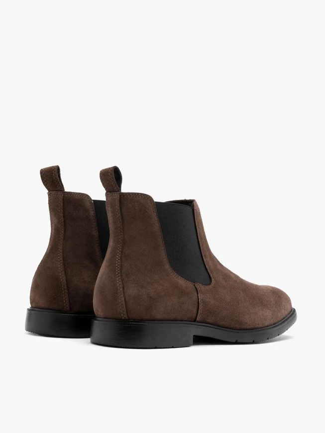 Herren-Pantoffeln aus Velours mit leichtem, flachem Boden