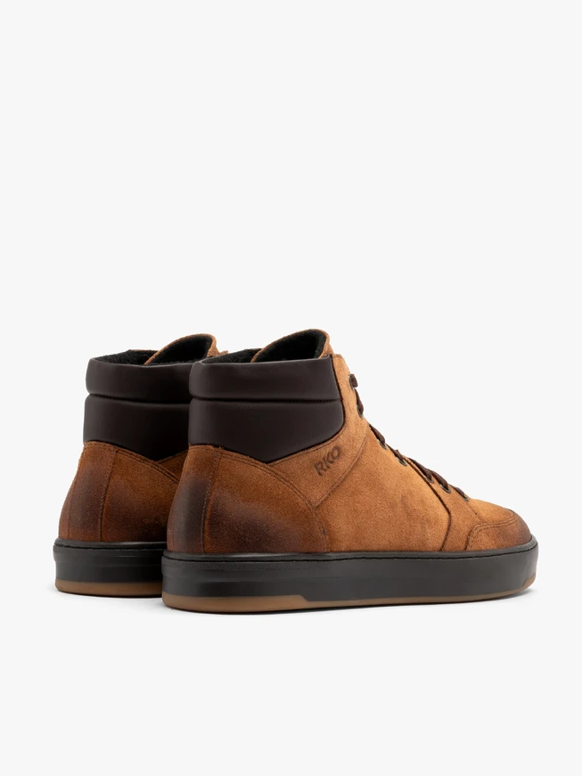 Ginger sporty men’s ankle boots with two-tone sole