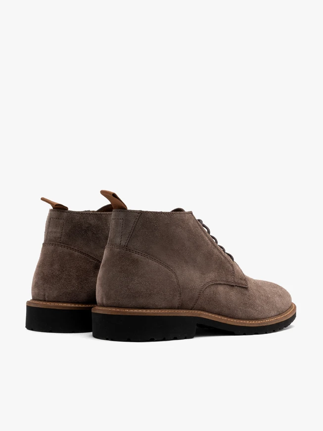 Graue Veloursstiefel für Männer im Freizeitstil