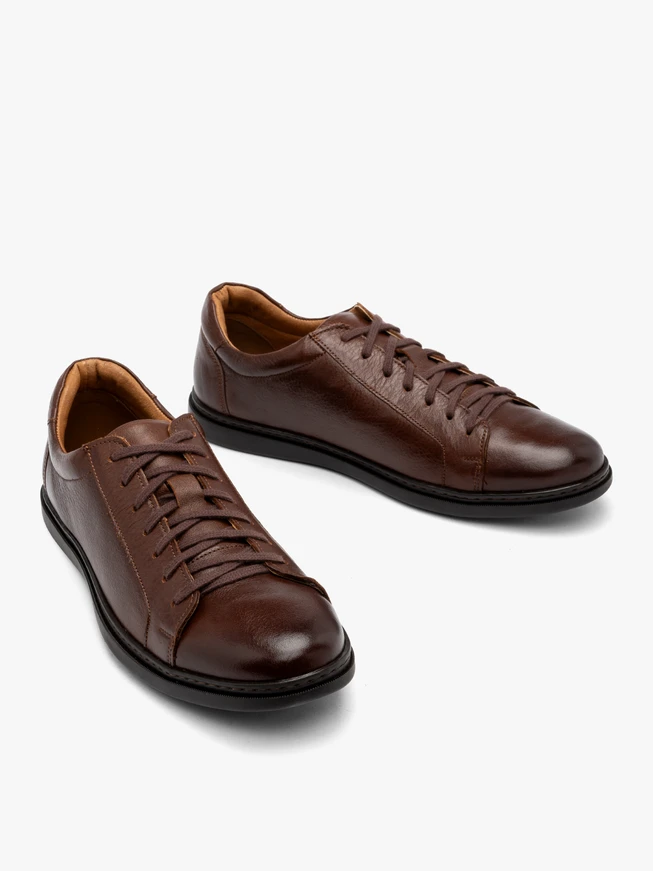 Braune Herren-Halbschuhe im Sport-Stil