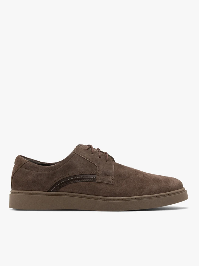 Braune Velours-Halbschuhe für Männer