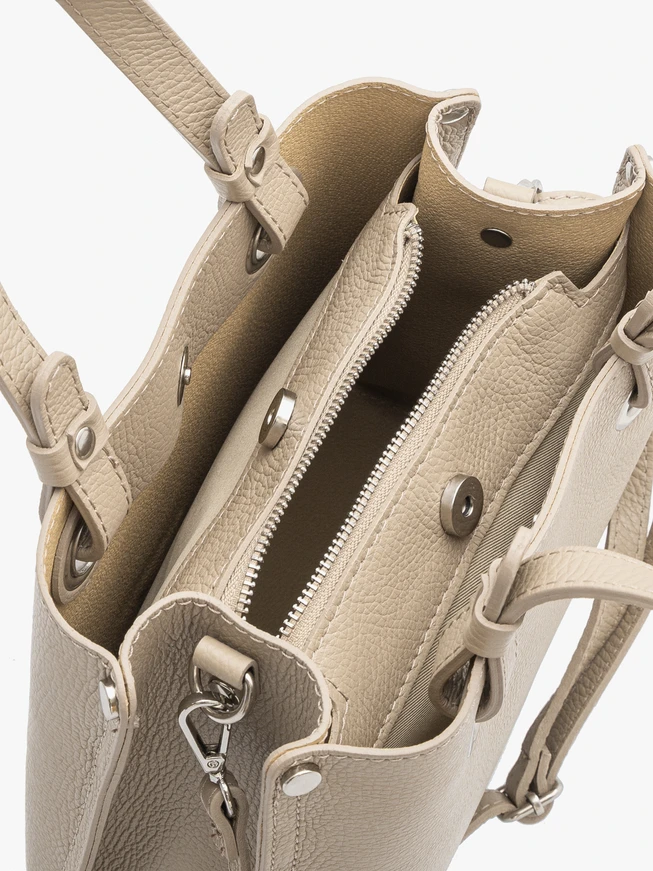 Dunkelbeige Handtasche für Frauen