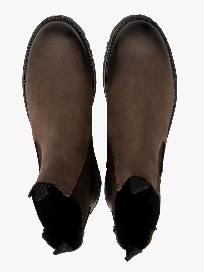 Herren Slipper aus Nubuk mit Traktorsohle