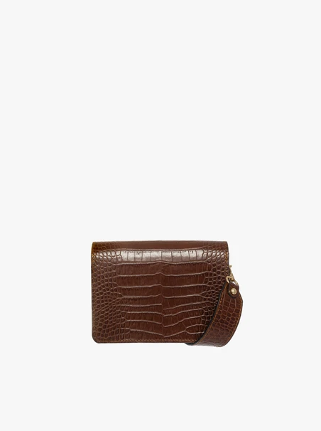 Brown animal-print handbag