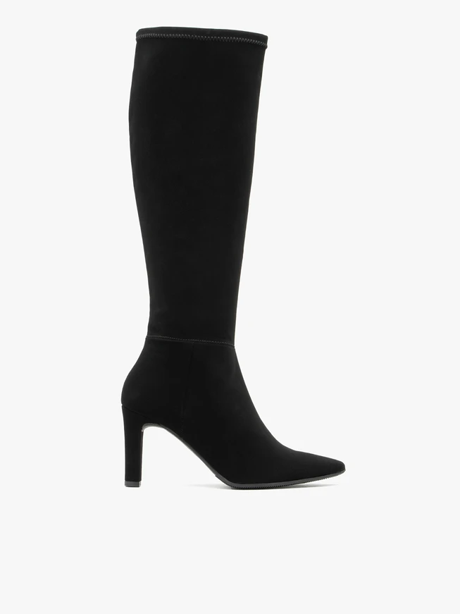 Flexible Stiefel mit breitem Stiletto-Schaft