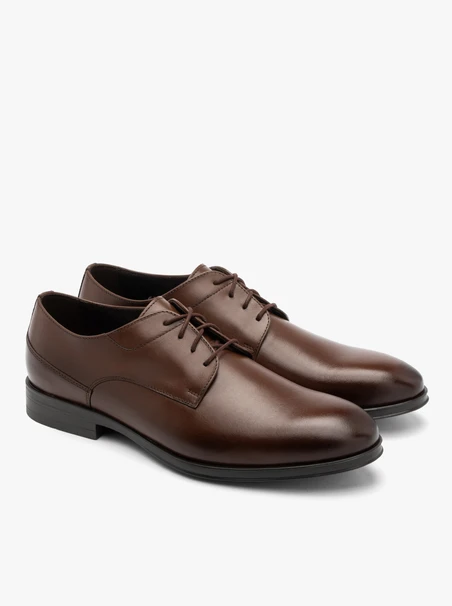Brown men’s leather shoes