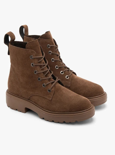 Braune Veloursstiefel