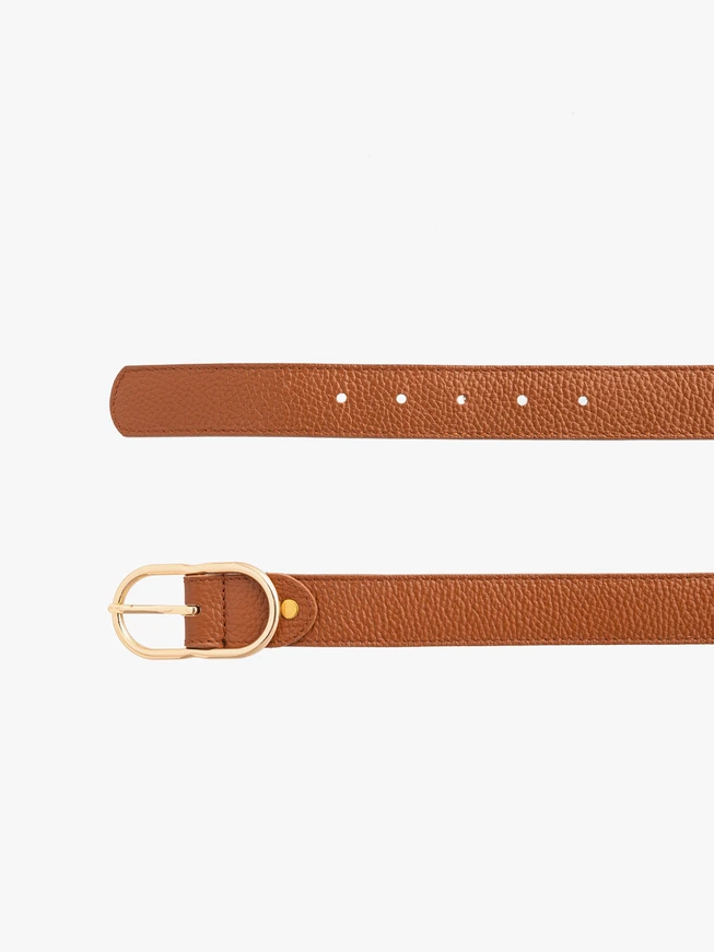 Ginger women’s belt with gold buckle