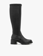 Schwarze Gummistiefel mit breitem Schaft