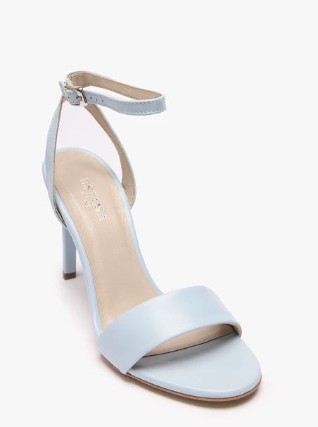 Blue high stiletto sandals