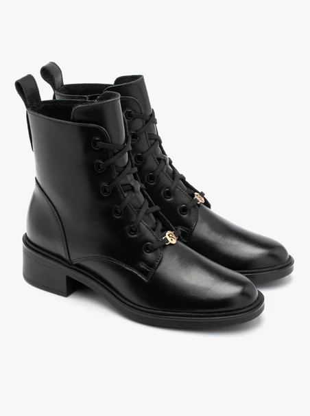 Schwarze Schnürstiefel für Frauen