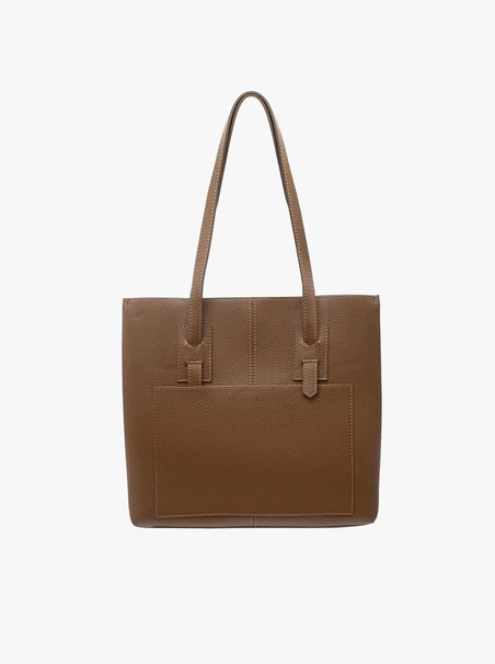 Hellbraune große Shopper-Tasche