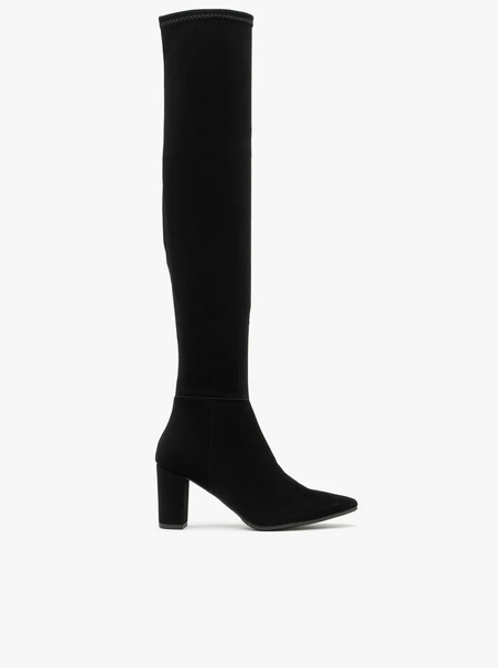 Hohe elastische Stiefel mit Stilettoabsatz