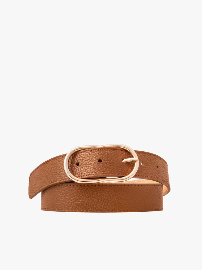 Ginger women’s belt with gold buckle
