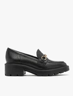 Black women’s loafers with chunky sole