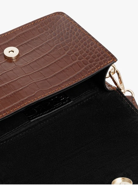 Brown animal-print handbag