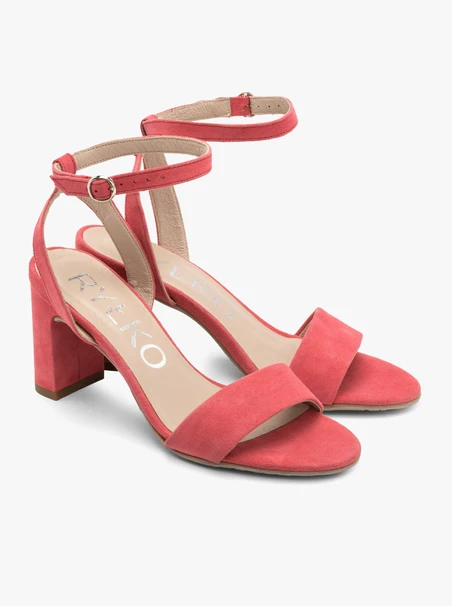 Pink heeled sandals