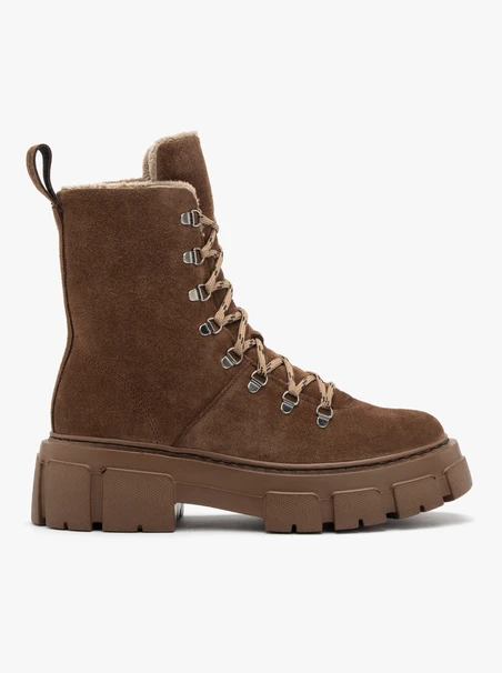 Braune isolierte Damenstiefel