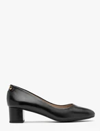 Schwarze niedrige Stiletto-Pumps