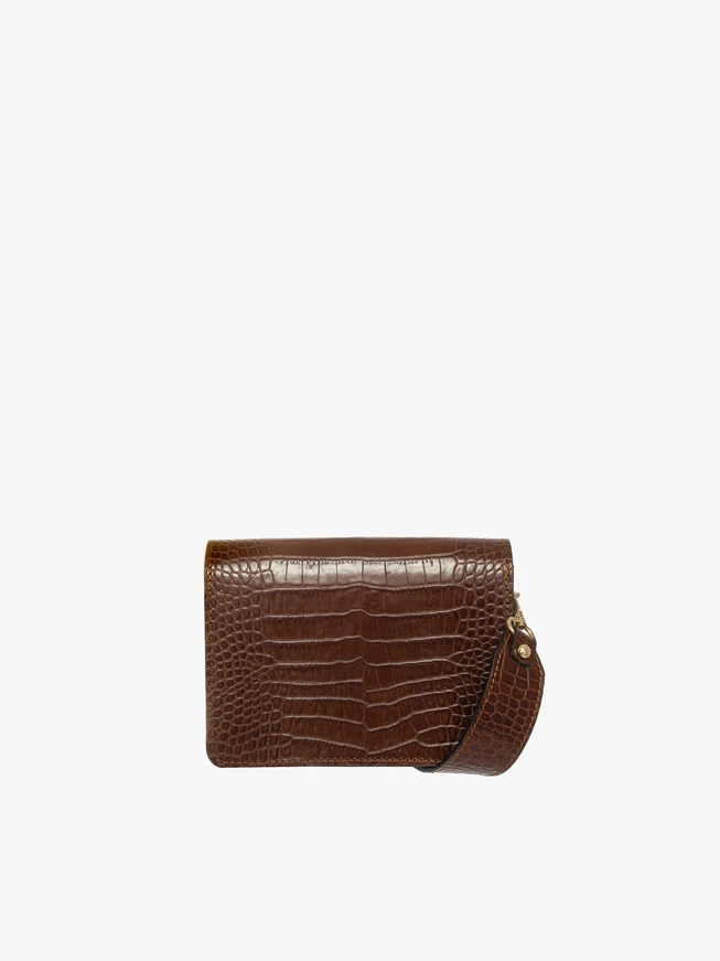 Braune Handtasche mit Tiermuster