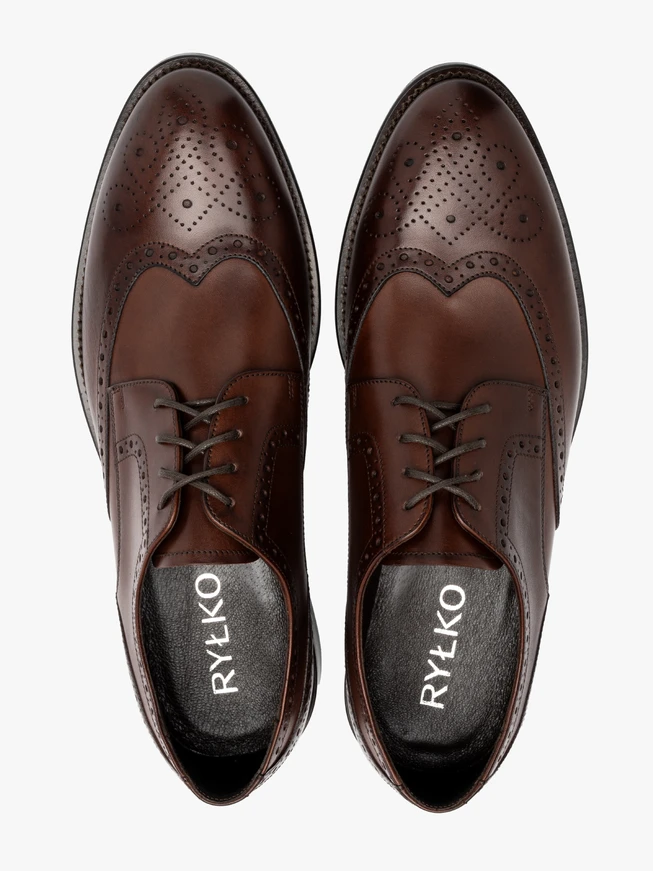 Braune elegante Herren Brogues