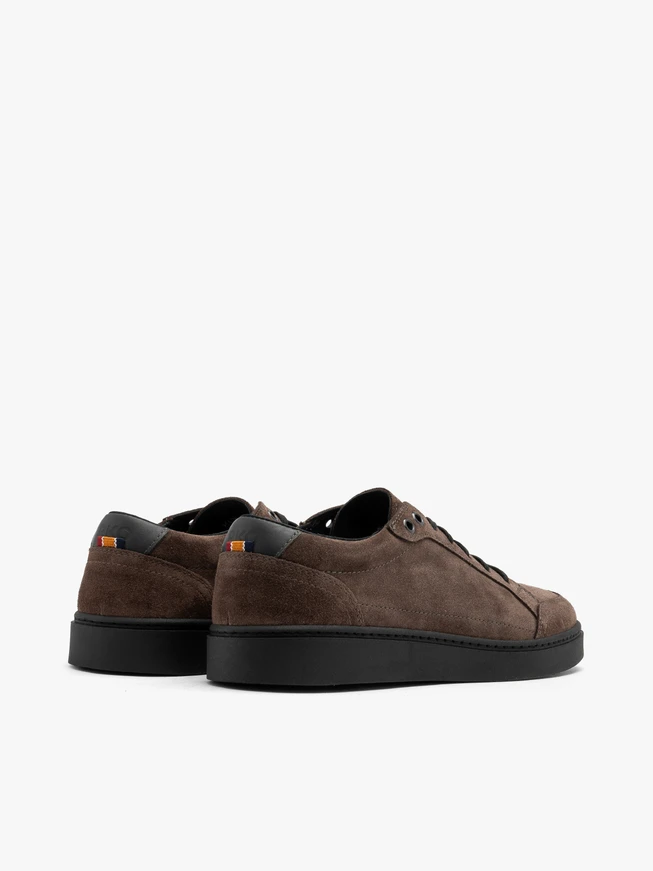 Gray-brown men’s sneakers with black sole