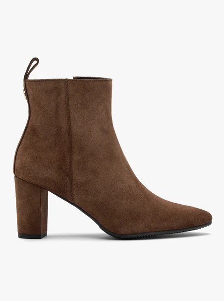 Damenstiefel aus Veloursleder mit Stilettoabsatz