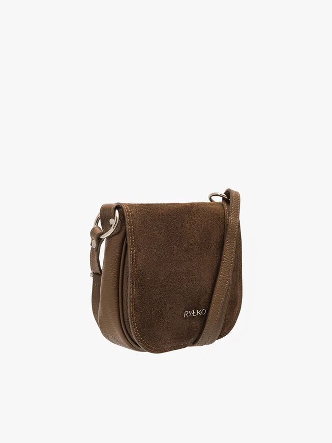 Brown flap crossbody bag