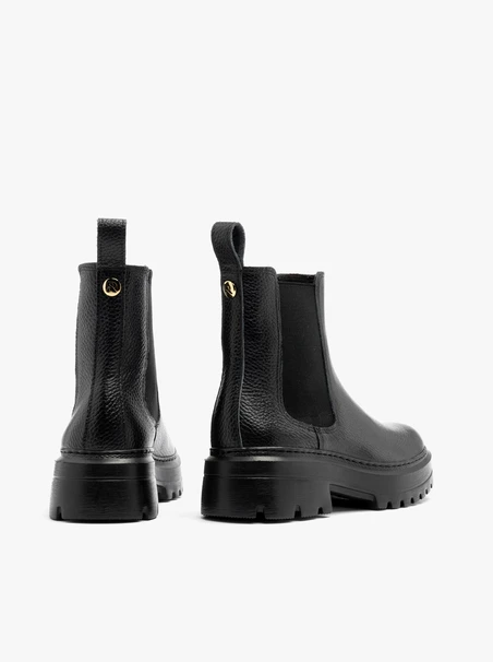 Schwarze Slingbacks für Frauen auf dicken Sohlen