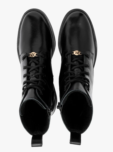 Schwarze Schnürstiefel für Frauen
