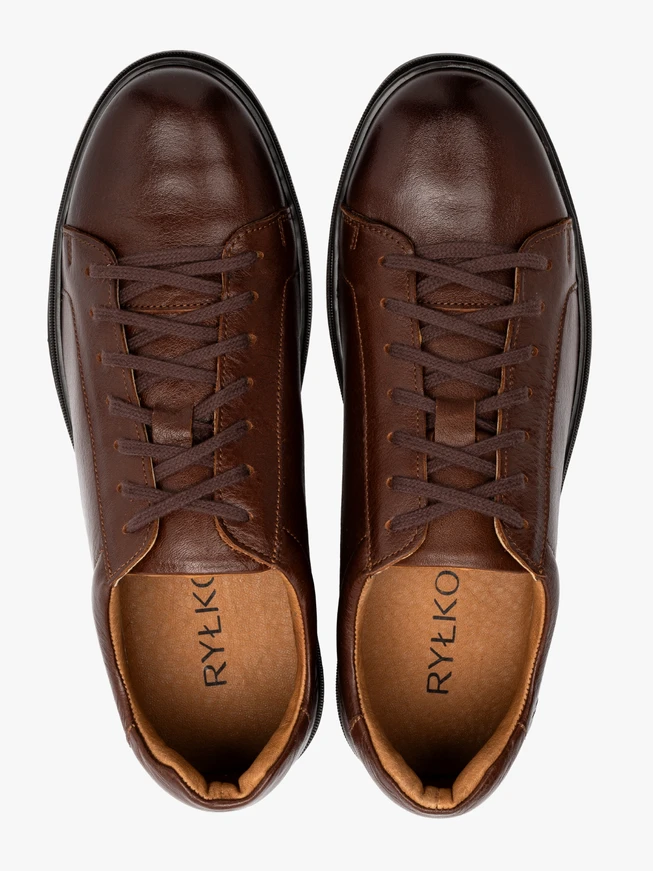 Braune Herren-Halbschuhe im Sport-Stil