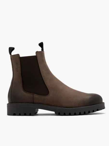 Herren Slipper aus Nubuk mit Traktorsohle