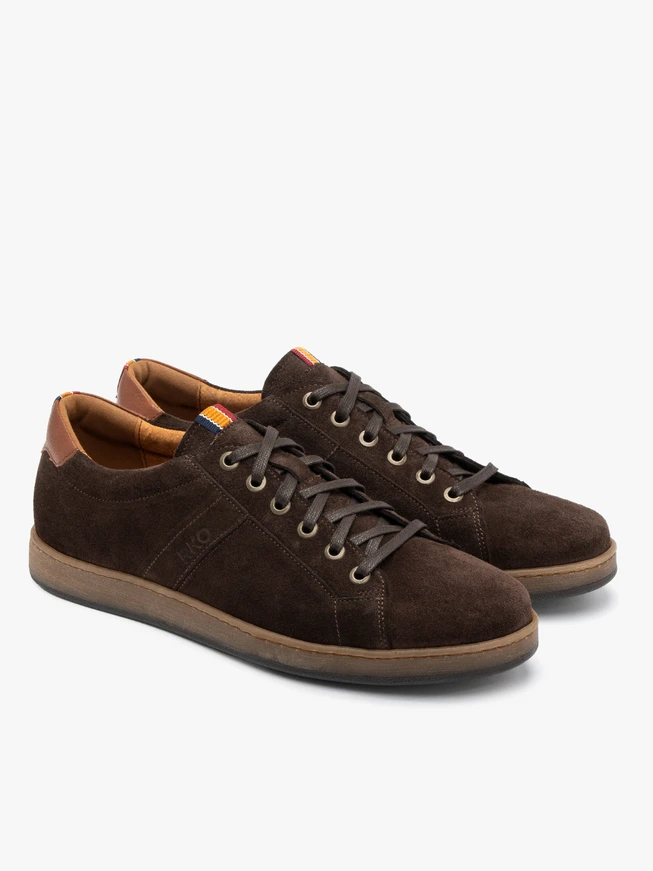 Braune Herren-Halbschuhe im Sport-Stil