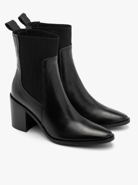Schwarze Damen-Slingbacks mit Gummizug