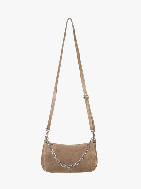 Beige Handtasche mit dekorativer Kette