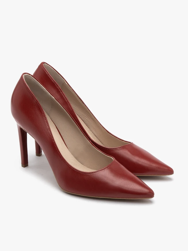 Red high-heel pump