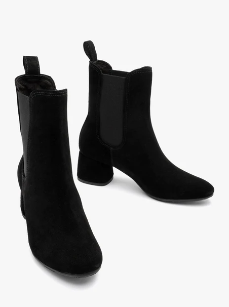 Slingbacks aus Velours für Damen mit rundem Absatz
