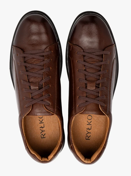 Braune Herren-Halbschuhe im Sport-Stil