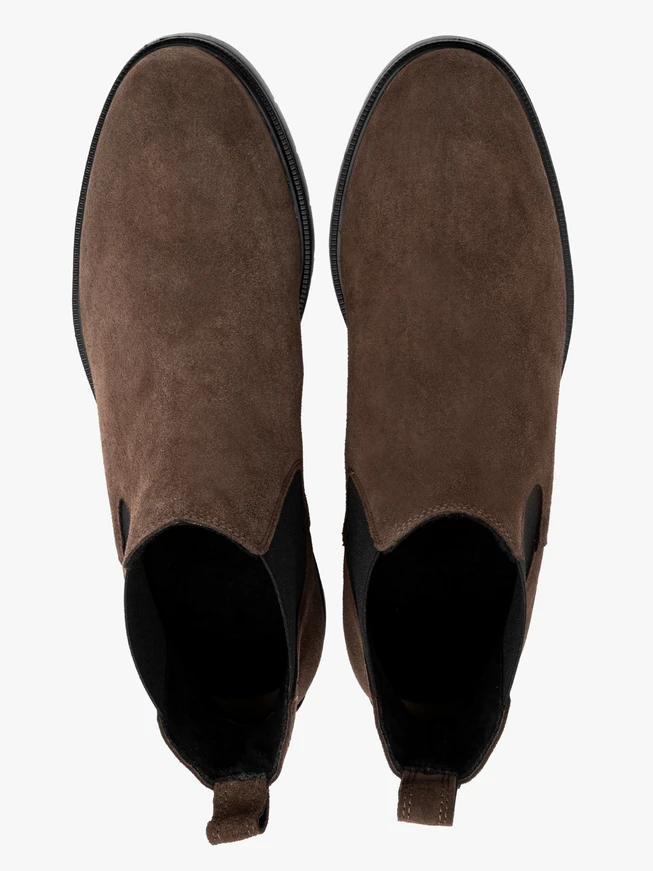 Herren-Pantoffeln aus Velours mit leichtem, flachem Boden