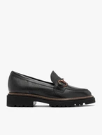 Women’s black loafers with ornament