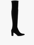 Tall stretch over-knee boots with block heel