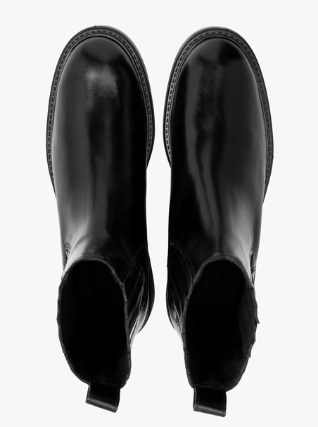 Schwarze isolierte Slingbacks mit Gumminähten