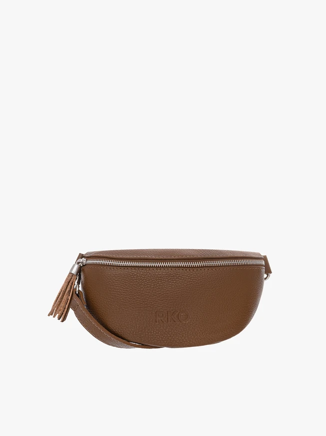 Braune Nierentasche mit Quaste