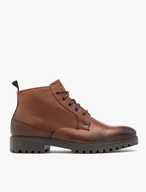 Braune isolierte Herrenstiefel aus Wolle