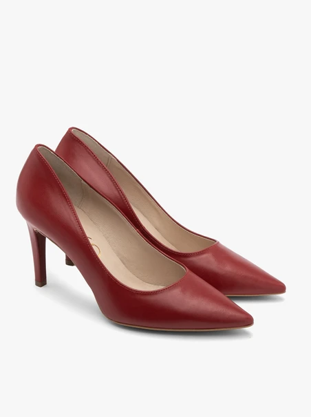 Burgunderfarbene Damen-Pumps