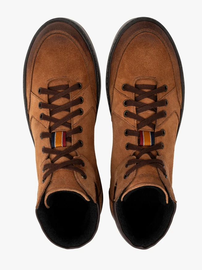 Ginger sporty men’s ankle boots with two-tone sole
