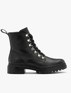 Black women’s boots with decorative hooks
