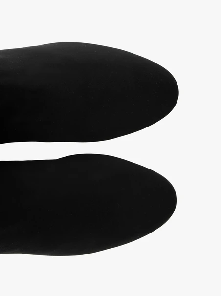 Elastic low-heel boots