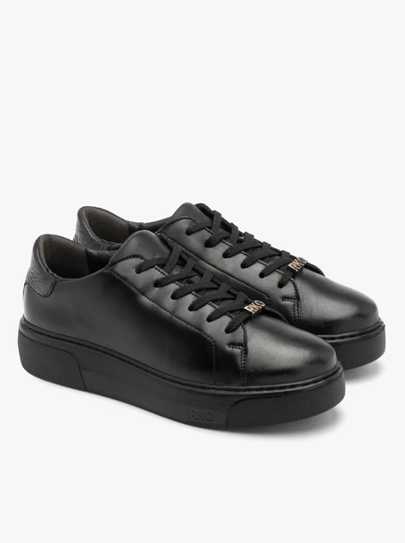 Schwarze sportliche Halbschuhe für Frauen mit klobiger Sohle