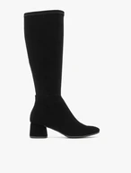 Flexible Stiefel mit breitem Schaft und niedrigem Absatz